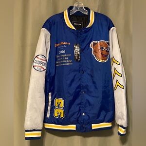 Reason Brand  Local Legends  Graphics Varsity Jacket Retro 2006 Blue L NWT